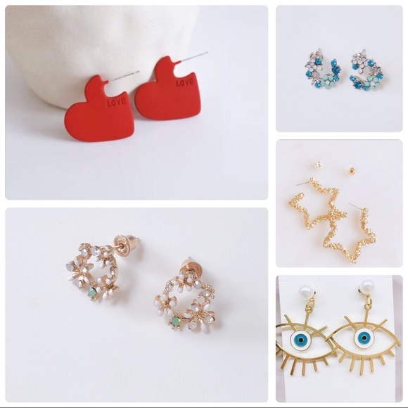 Big Blue Evil Eye Coin Drop Earrings - Picture 6 of 11